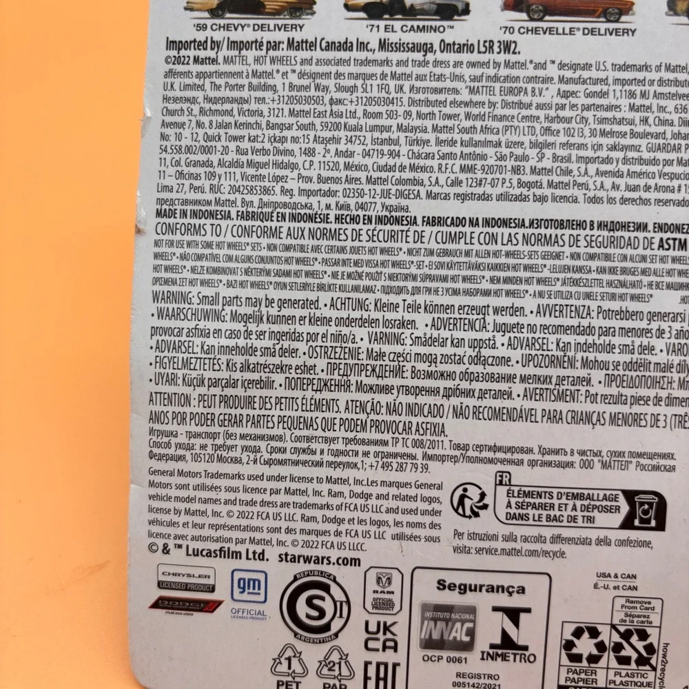 Hot Wheels Premium Star Wars The Mandalorian 59 Chevy Delivery Real Riders HKC96